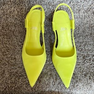 Zara Green Sling Back